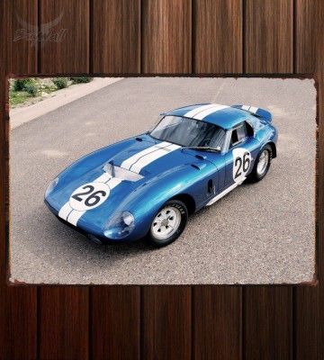 Металлическая табличка Shelby Cobra Daytona Coupe Металлическая табличка Shelby Cobra Daytona Coupe